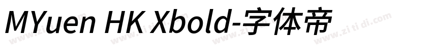 MYuen HK Xbold字体转换